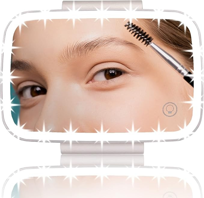 KINSEI Car Visor Vanity Mirror, Rechargeable Touch Screen Cosmetic Mirror with Sun-Shading, Unive... | Amazon (US)