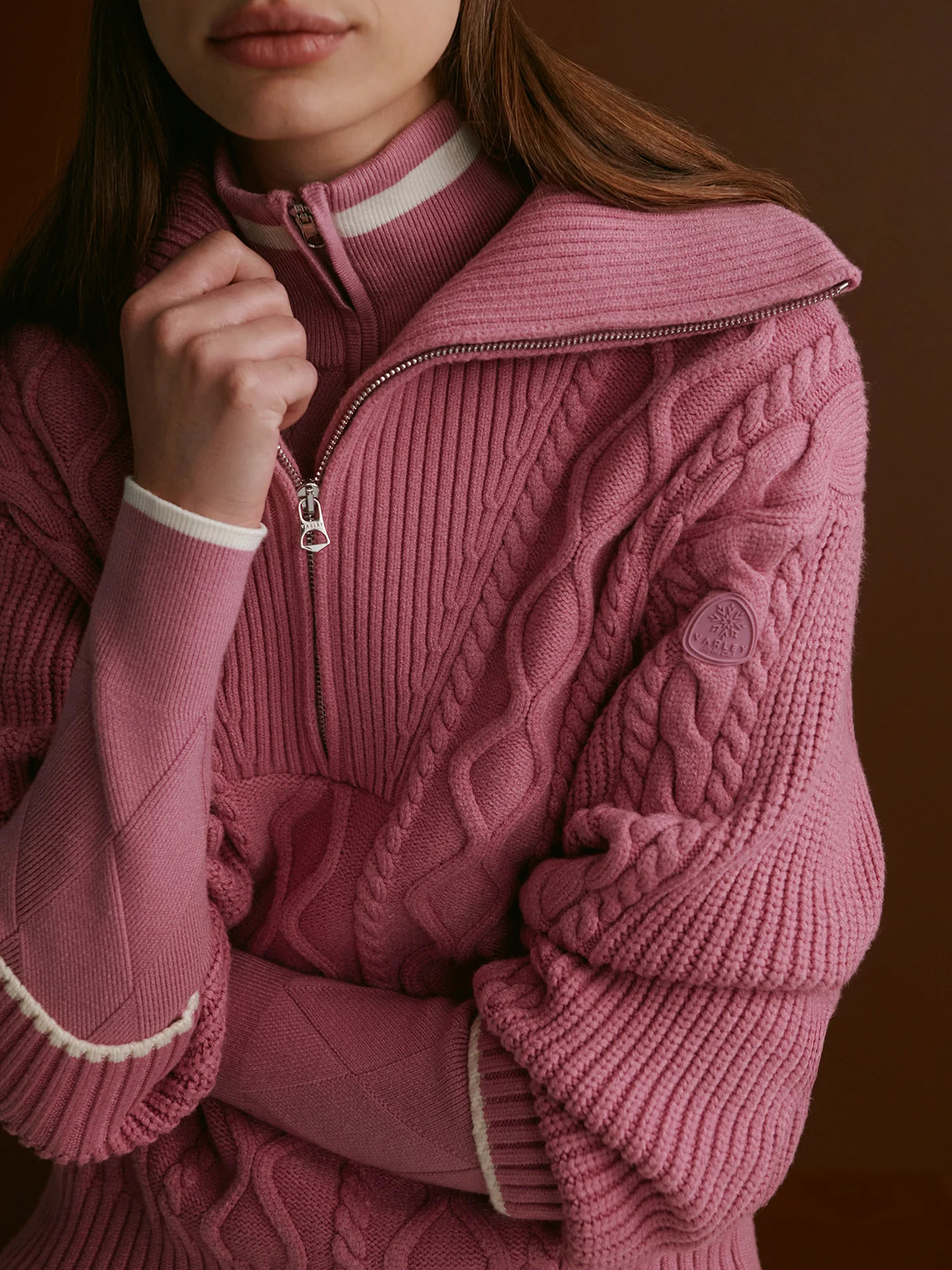 Didi Relaxed Cable Half-Zip Knit | Varley US