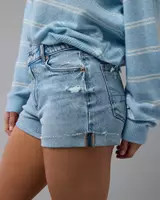 AE Stretch Ripped Denim Mom Short | American Eagle Outfitters (US & CA)