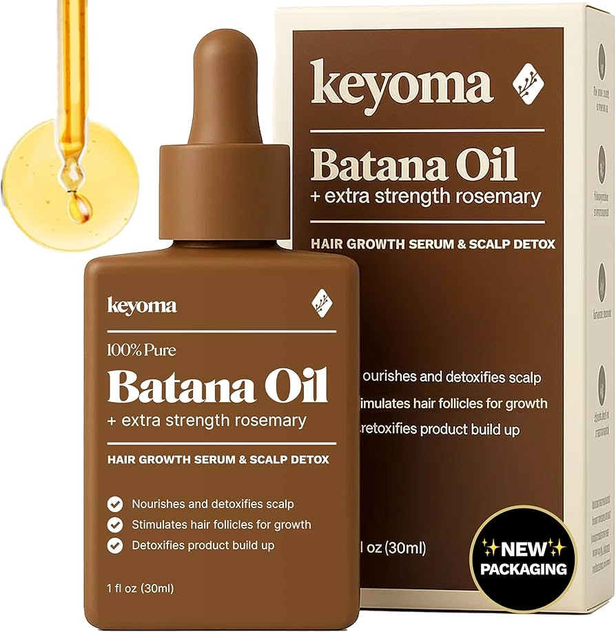 Keyoma Batana Oil for Hair Growth with Rosemary: Nourish & Detox Scalp for Thicker, Stronger, Lon... | Amazon (US)