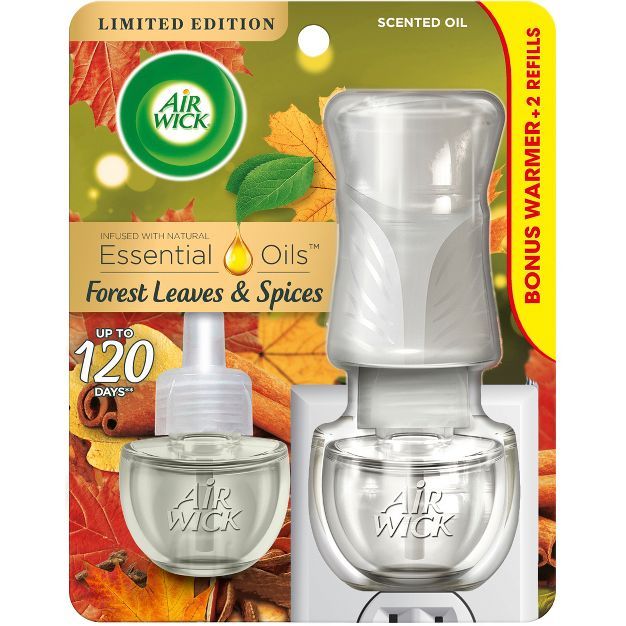 Air Wick 1+2 Scented Oil Air Freshener - Forest Leaves And Spices - 1.34 fl oz/3ct | Target