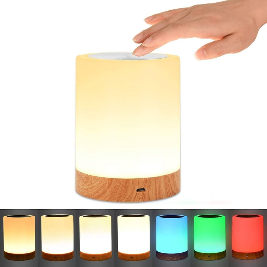 Night Light, Touch Lamp for Bedrooms Living Room Portable Table Bedside Lamps with Rechargeable I... | Amazon (US)