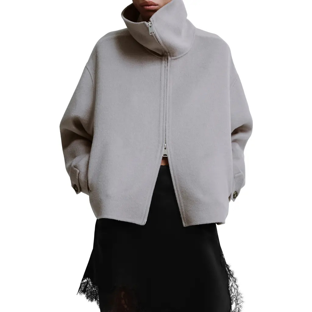 MANGO Wool Blend Jacket in Grey at Nordstrom, Size Medium | Nordstrom