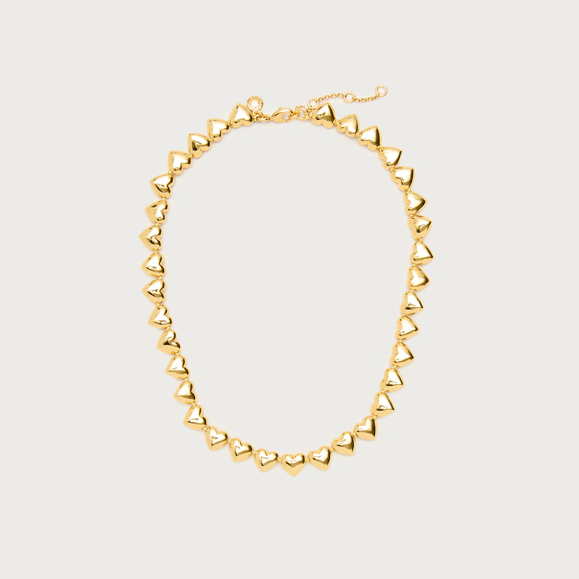Metallic beaded heart necklace | J. Crew US