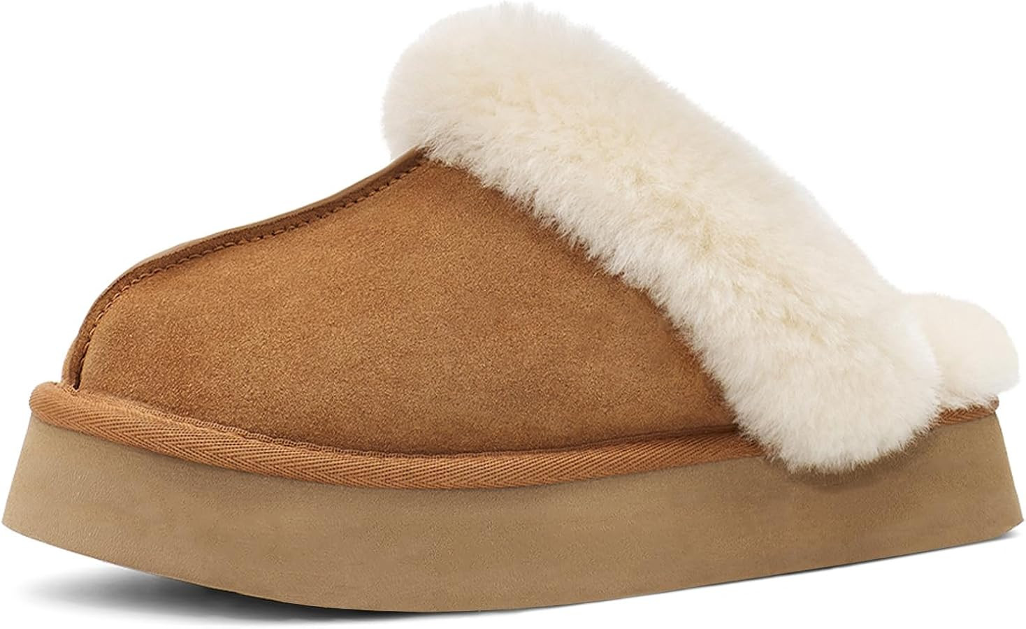 OOW Fuzzy Platform Slippers for Women Cozy Womens Platform Slippers Winter House Slippers for Wom... | Amazon (US)