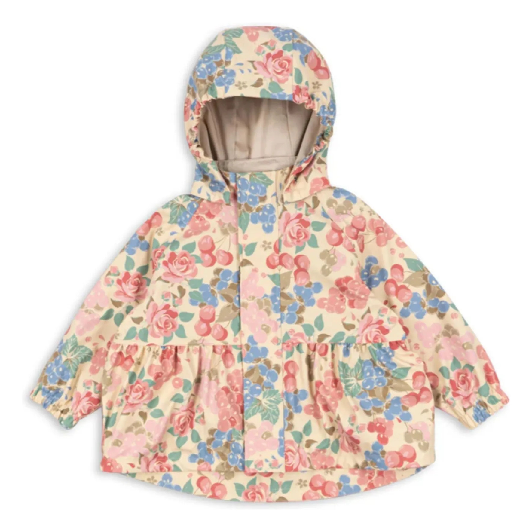 Rainy Veste Imperméable Fleurie | Beige | Smallable