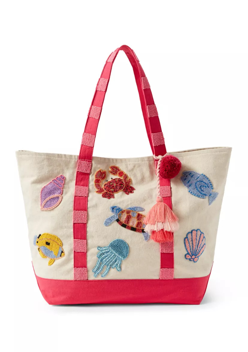 Seascape Canvas Tote Bag | Belk