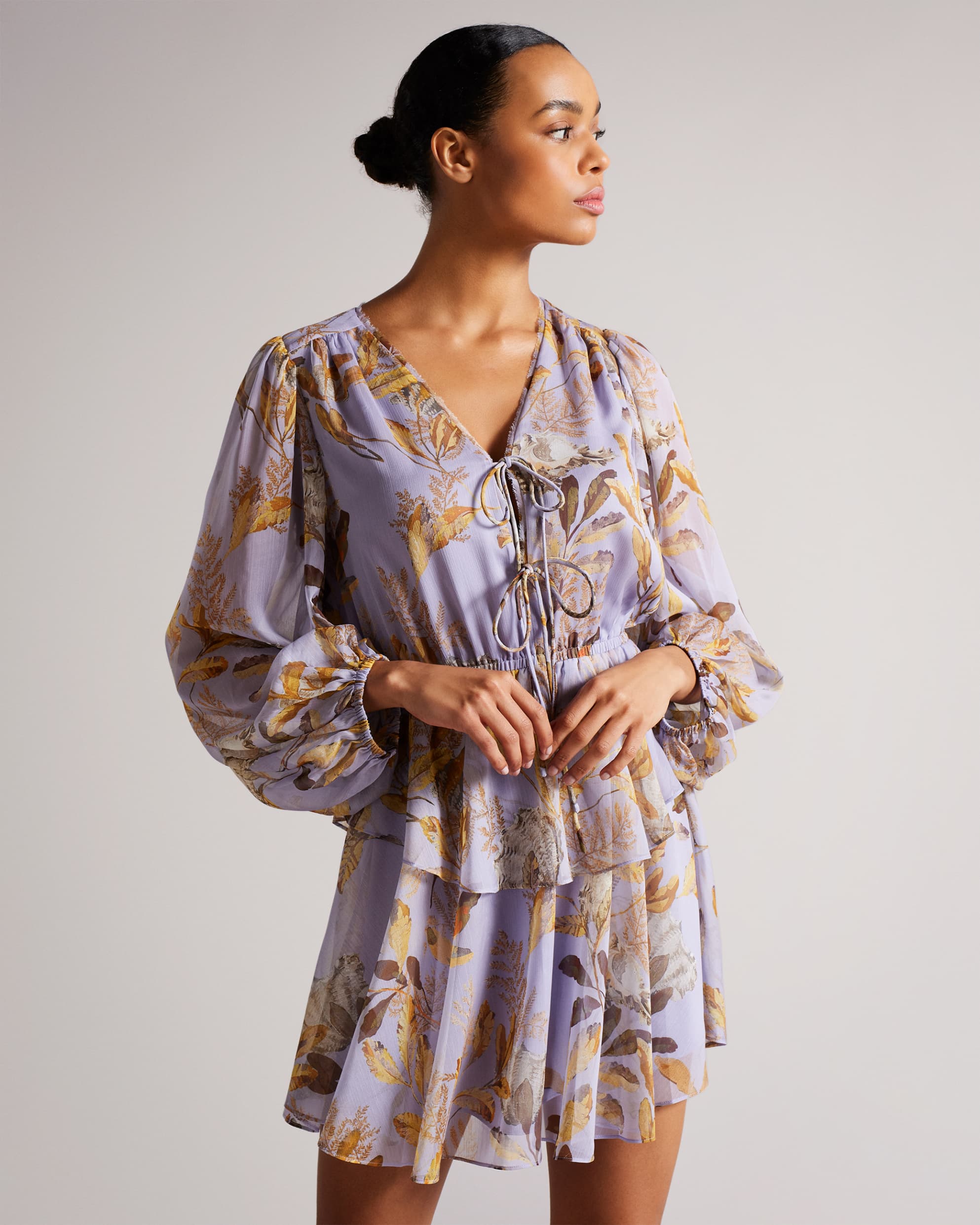 Printed Tie Front Mini Dress | Ted Baker (US)
