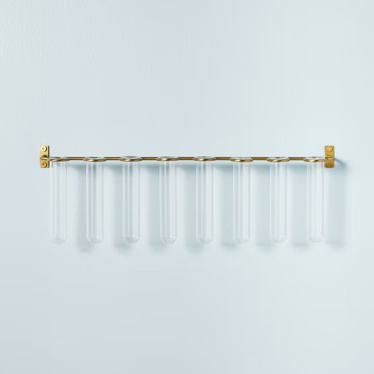 9pc Steel & Glass Plant Propagation Set Gold/Clear - Hearth & Hand™ with Magnolia | Target