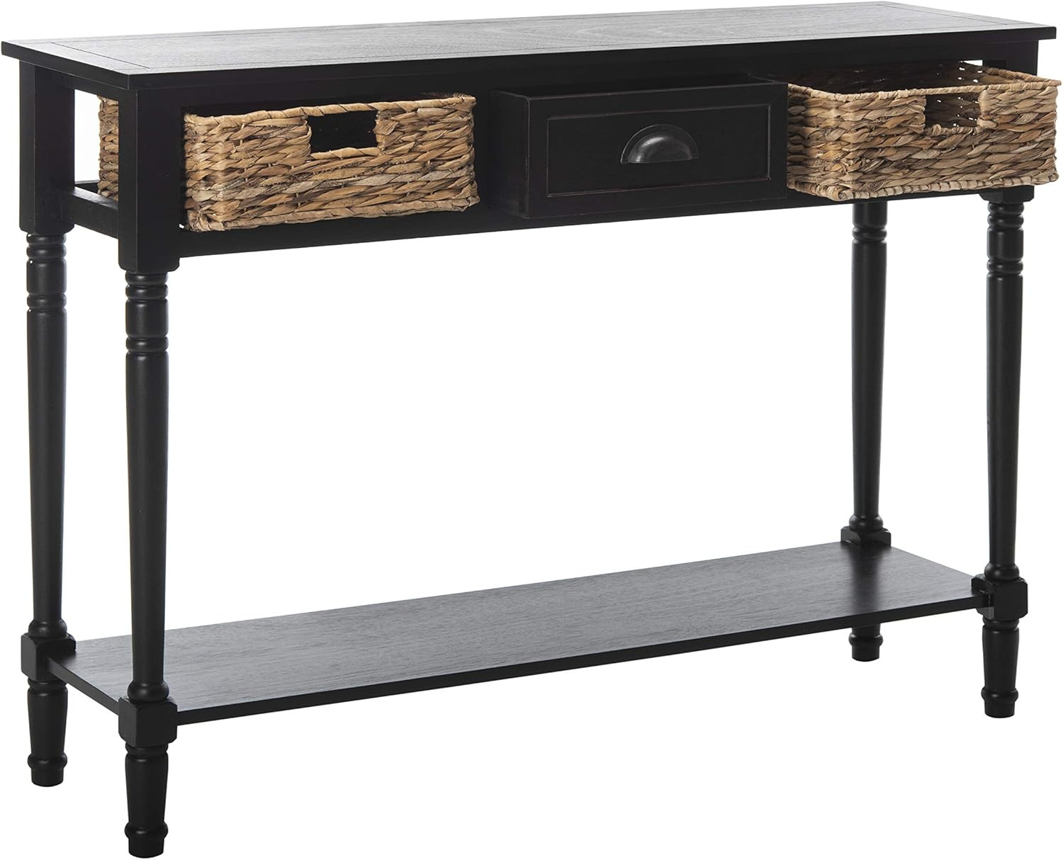 Safavieh Home Collection Christa Distressed Black 3-Drawer Storage Console Table | Amazon (US)