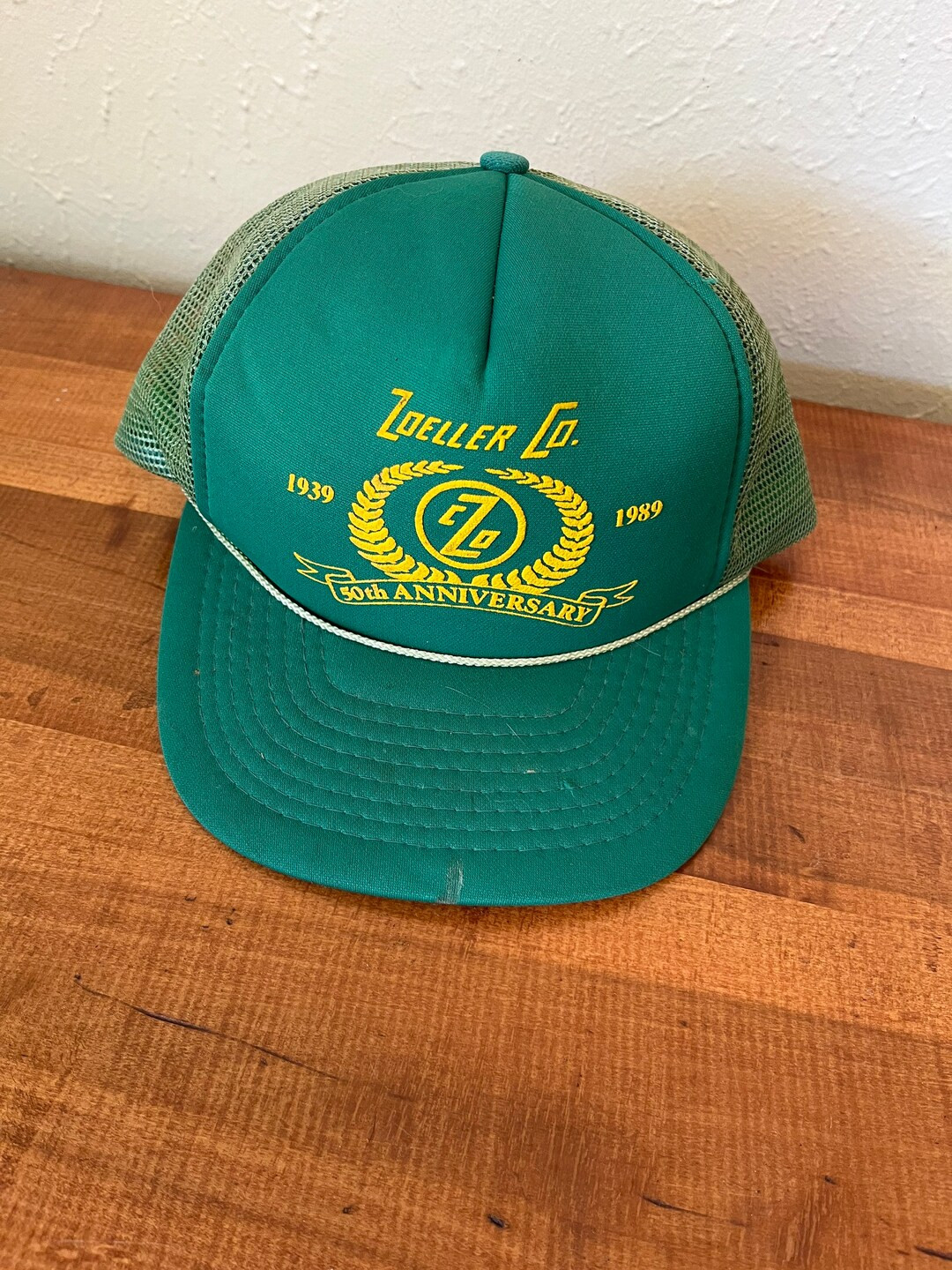 Vintage trucker hat, Zoeller 50th anniversary, green SnapBack hat, tractor hat | Etsy (US)