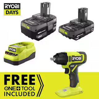 ONE+ 18V Cordless 3/8 in. Impact Wrench Kit with 4 Ah Battery, 2Ah Battery, and 18V Charger | The Home Depot