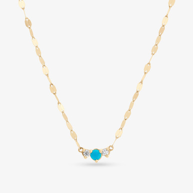 SOLO TURQUOISE & DIAMOND CHARM NECKLACE | Lana Jewelry (US)