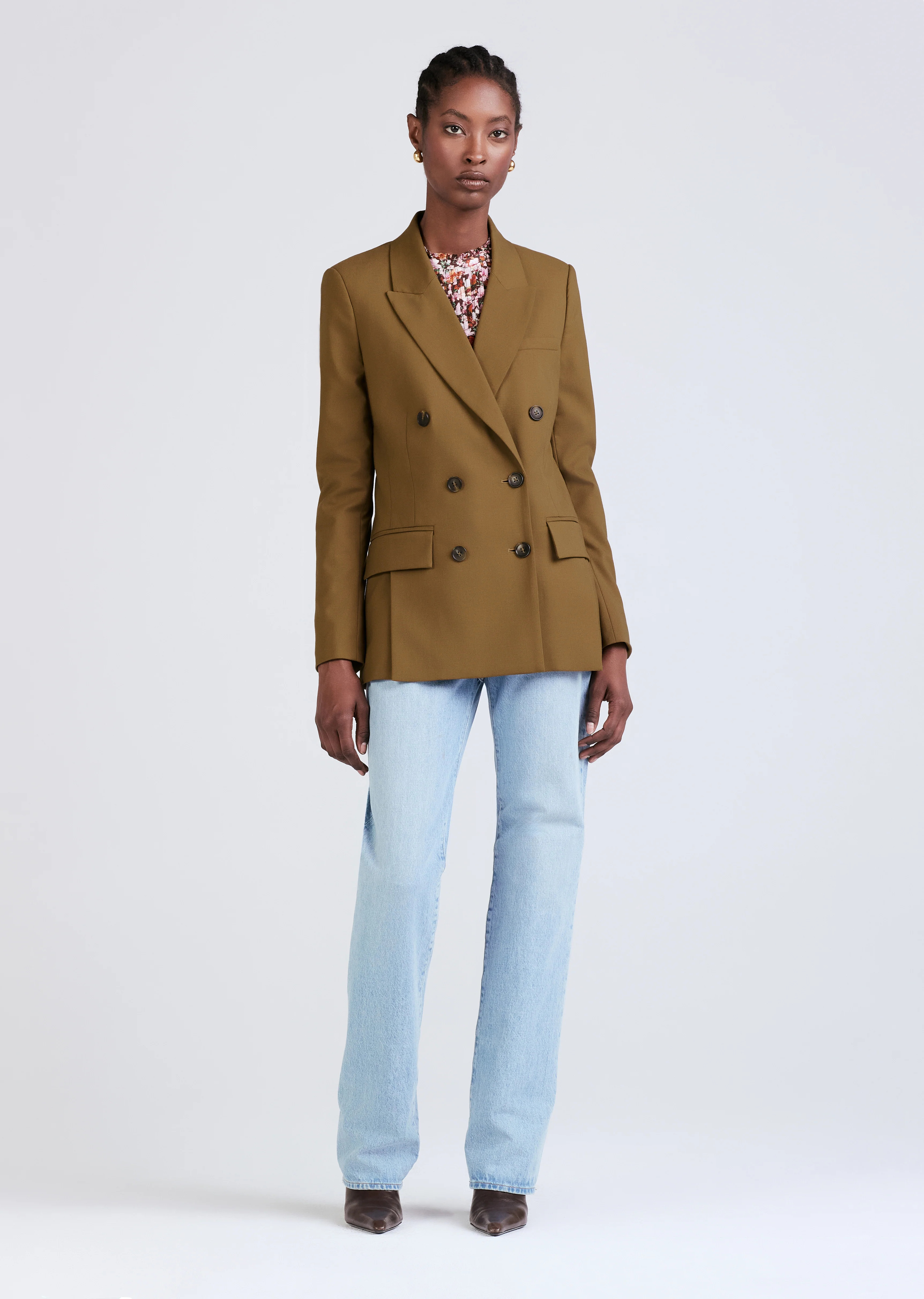Sandra Double Breasted Slit Blazer | Derek Lam 10 Crosby | Derek Lam