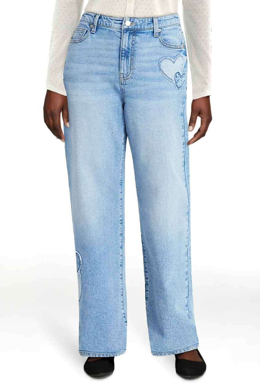 No Boundaries High Rise Baggy Wide Leg Jeans, 32" Inseam, Women's and Women's Plus XXS-4X | Walmart (US)