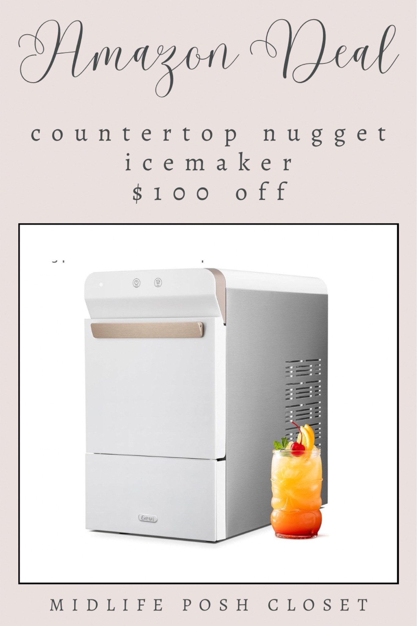 Amazon lightning deal! This white and gold neutral kitchen countertop nugget icemaker is $100 off

#LTKsalealert #LTKhome