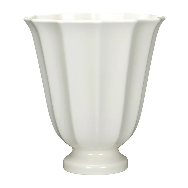 Mainstays Charlotte 16" x 16" x 17.5" Tall Round Vanilla Dream 100% Recycled Resin Planter Urn | Walmart (US)