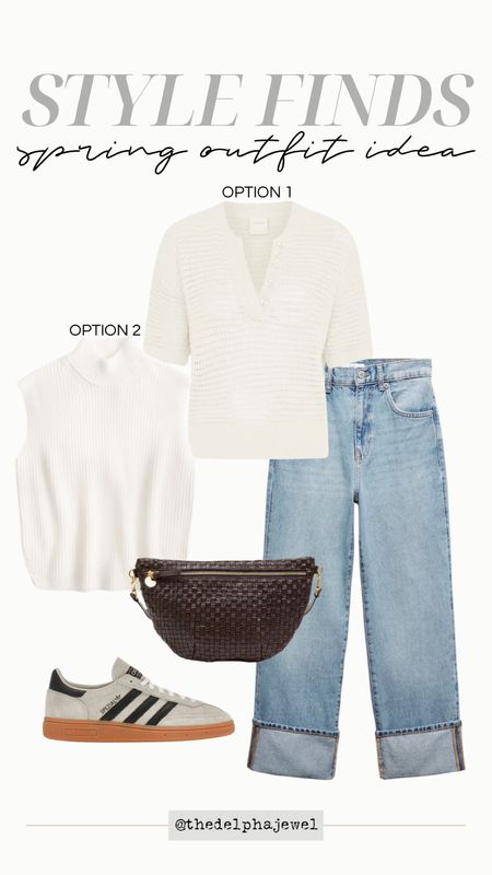 Spring outfit idea

Cuffed jeans
Open knit sweater 
Adidas spezials
Woven sling bag


#LTKover40 #LTKstyletip