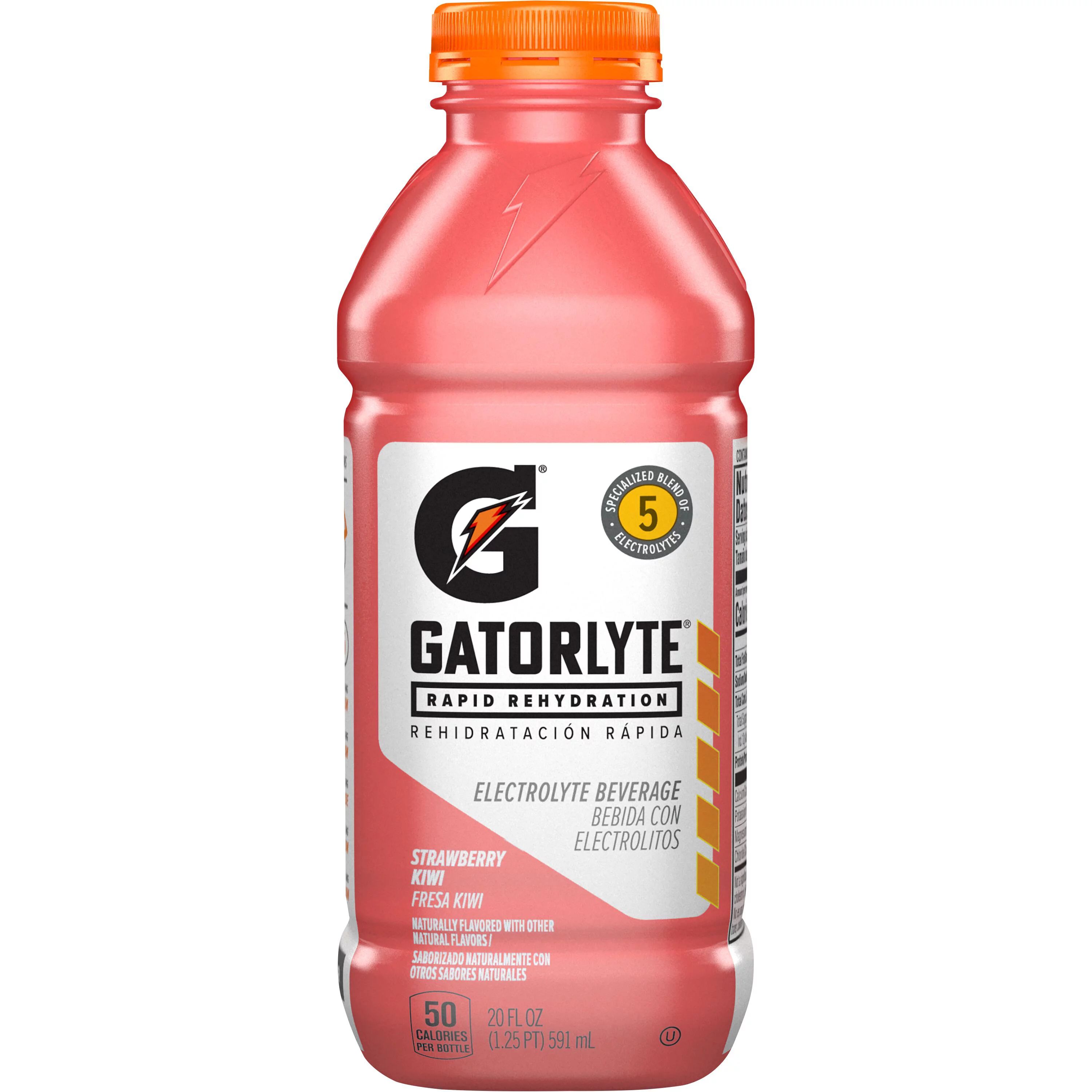 Gatorlyte Rapid Rehydration Electrolyte Beverage, Strawberry Kiwi, 20 oz Bottle - Walmart.com | Walmart (US)