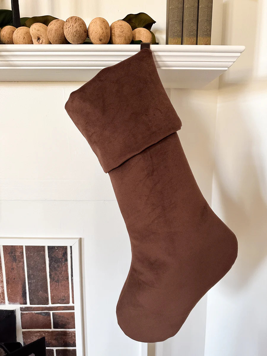 Sepia Velveteen Heritage Holiday Stocking | Hackner Home (US)