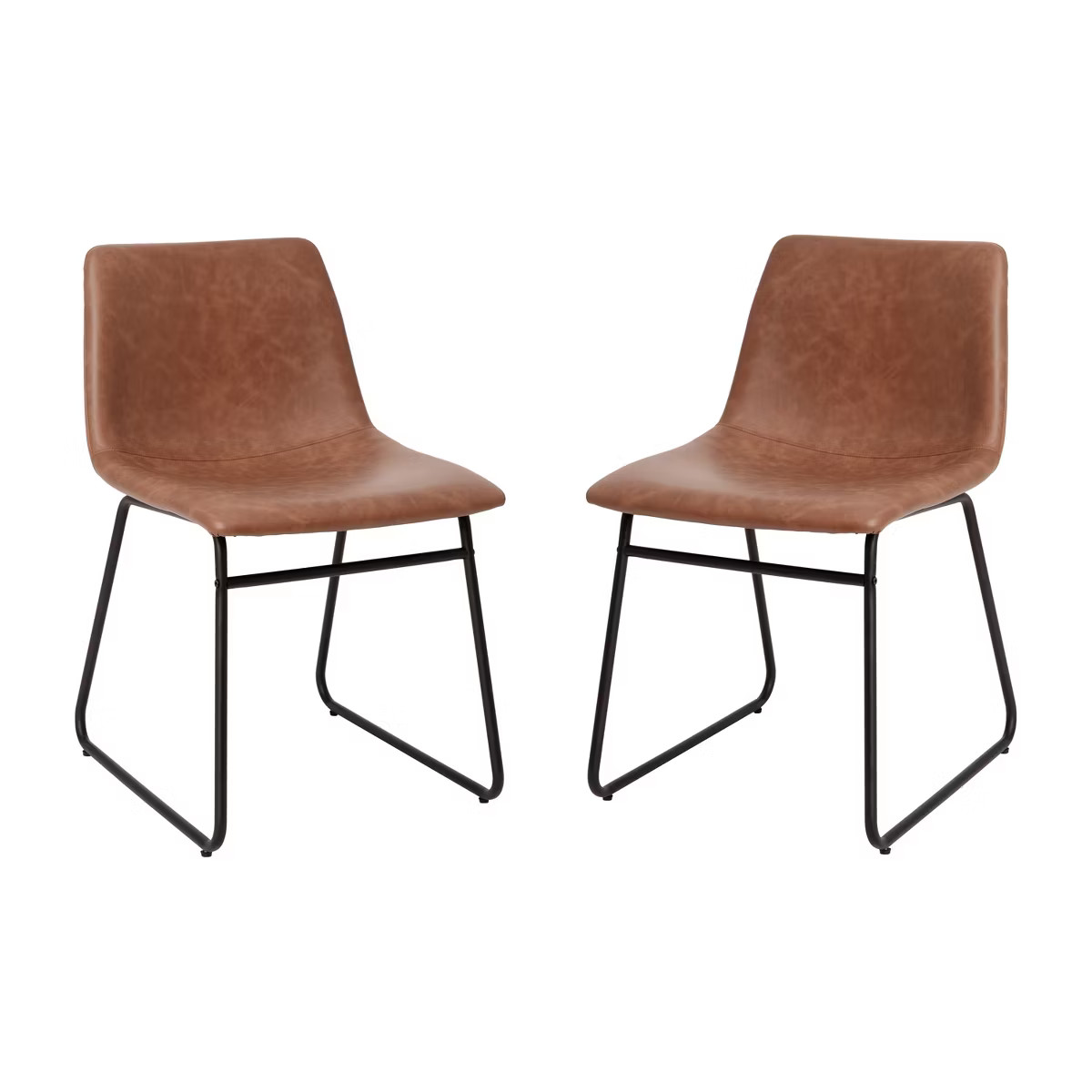 Emma and Oliver 18 Inch Indoor Dining Table Chairs, LeatherSoft Upholstery-Set of 2 | Target