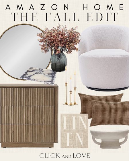 Fall edit Amazon home finds 👏🏼 this waveform panel dresser is under $350! 

Fall, fall edit, fall decor, seasonal decor, waveform dresser, dresser, nightstand, coffee table book, throw pillow, accent pillow, swivel chair, candle stick holder, vase, faux florals, marble tray, round mirror, decorative accessories, budget friendly home decor, living room, bedroom, entryway, modern home decor, traditional home decor, Interior design, look for less, designer inspired, Amazon, Amazon home, Amazon must haves, Amazon finds, amazon favorites, Amazon home decor #amazon #amazonhome

#LTKstyletip #LTKhome #LTKSeasonal