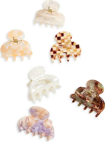 Assorted 6-Pack Jaw Hair Clips | Nordstrom