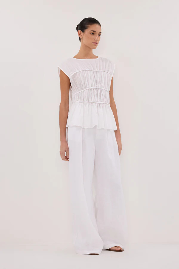 HOLDEN WHITE LINEN PANT | DISSH