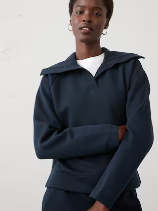 Knit Collared Sweatshirt | Banana Republic Factory