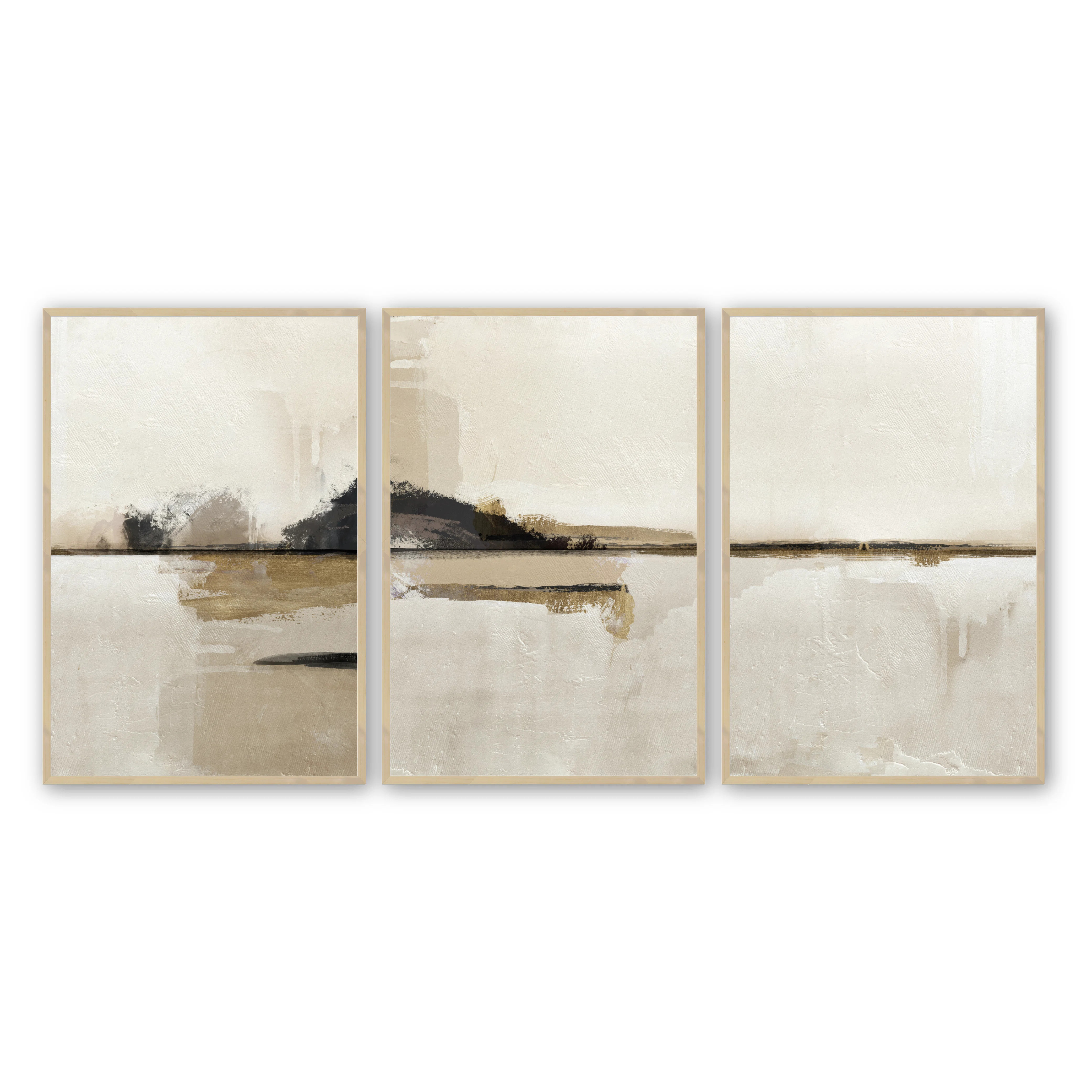 " Modern Neutral Abstract " by Line2Form 3 - Pieces Painting Print (Set of 3) | Wayfair North America