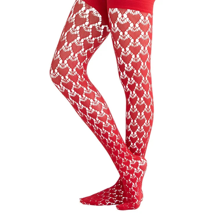 Joyspun Women's Heart Fishnet Thigh High, 1-Pack, Sizes Regular and Plus | Walmart (US)