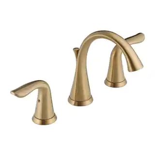Lahara 8 in. Widespread 2-Handle Bathroom Faucet with Metal Drain Assembly in Champagne Bronze | The Home Depot