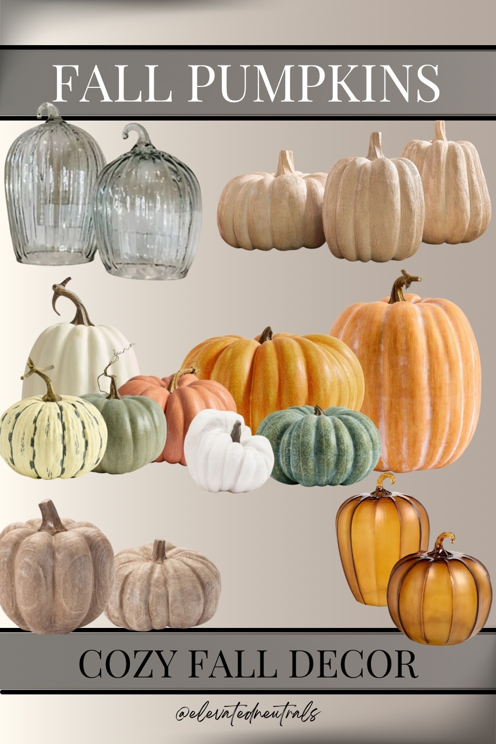 Invest in your fall decor for years to come with these beautiful faux pumpkins. Most are indoor/outdoor safe which makes them perfect for your front porch!

Glass Pumpkins | Amber | Wood Grain | Resin | Wicker | Rattan | Vine | Neutral |

#LTKSeasonal #LTKHome