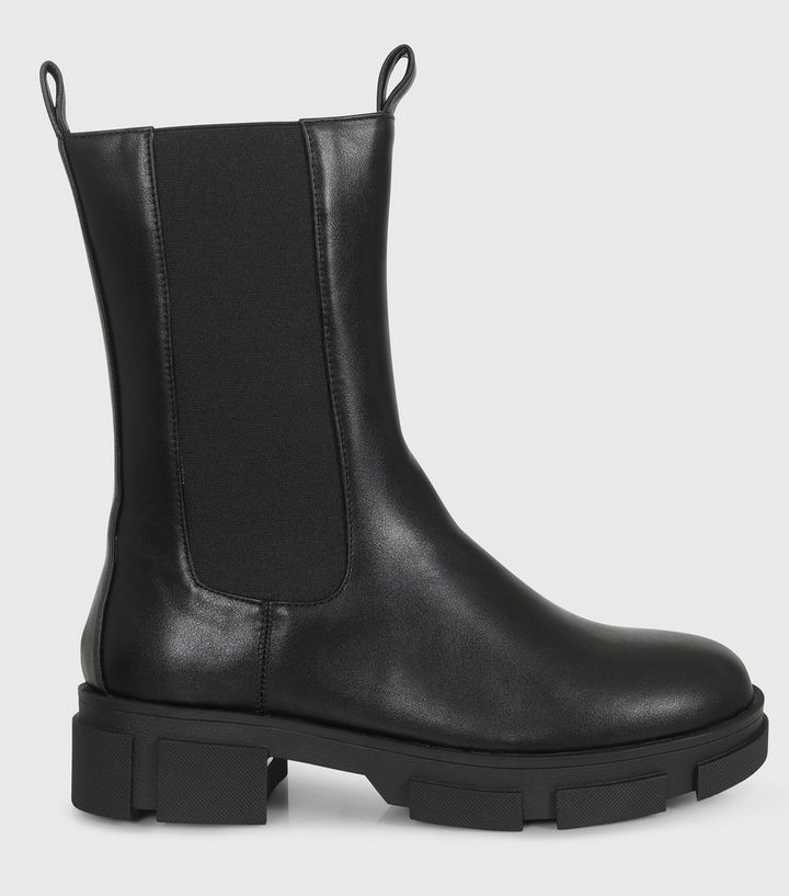 London Rebel Black Chunky High Ankle Chelsea Boots
						
						Add to Saved Items
						Remove f... | New Look (UK)