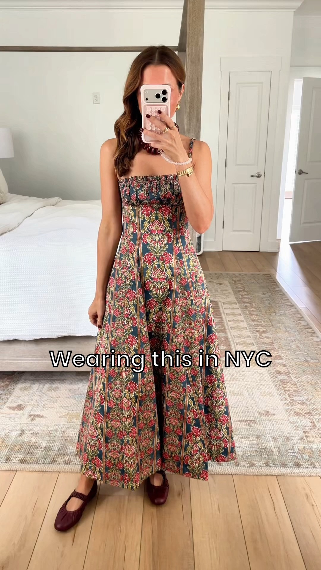 Expensive stuff that’s unfortunately 1000% worth it! Packing this gorgeous floral maxi dress for NYFW! Wearing XXS. Has pockets. Burgundy ballet flats are TTS. Fall outfit. Fall dress. NYC outfit. Wedding guest dress. Fall wedding guest.

#LTKNYFW #LTKootd #LTKWedding