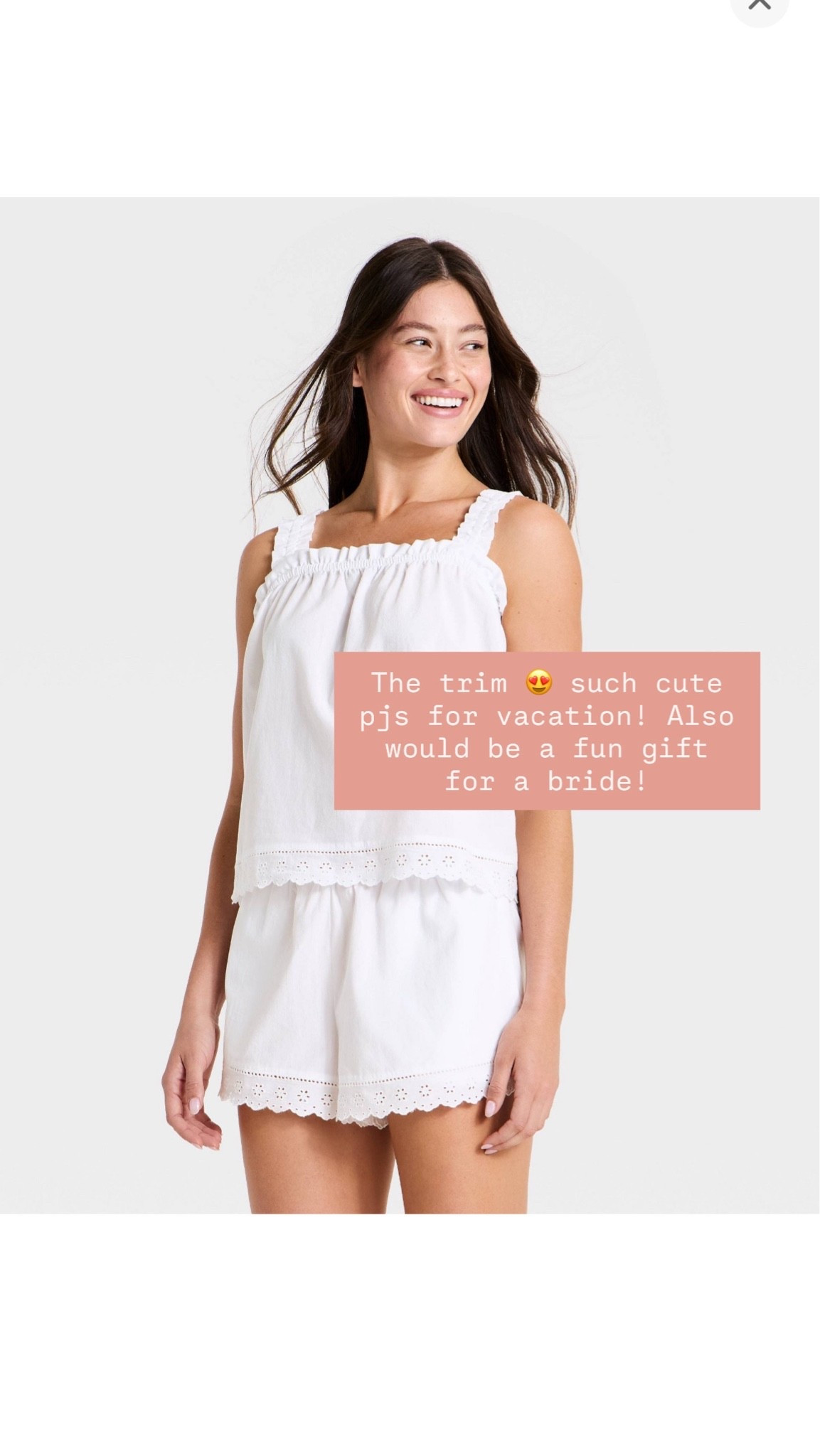 How cute are these eyelet pajamas?! 😍

Loverly Grey, Target find, Target fashion, eyelet pajamas, women’s pajamas, pajama set