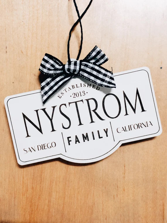 Personalized Last Name Family Ornament | Etsy (US)