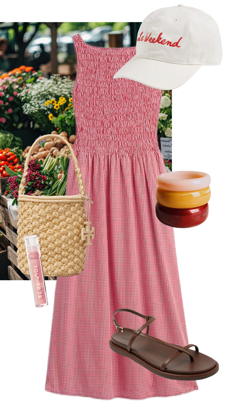 This pink gingham dress is the absolute cutest for a morning at the farmer’s market!🧺✨ 

 #LTKootd #LTKmomlife #LTKSeasonal