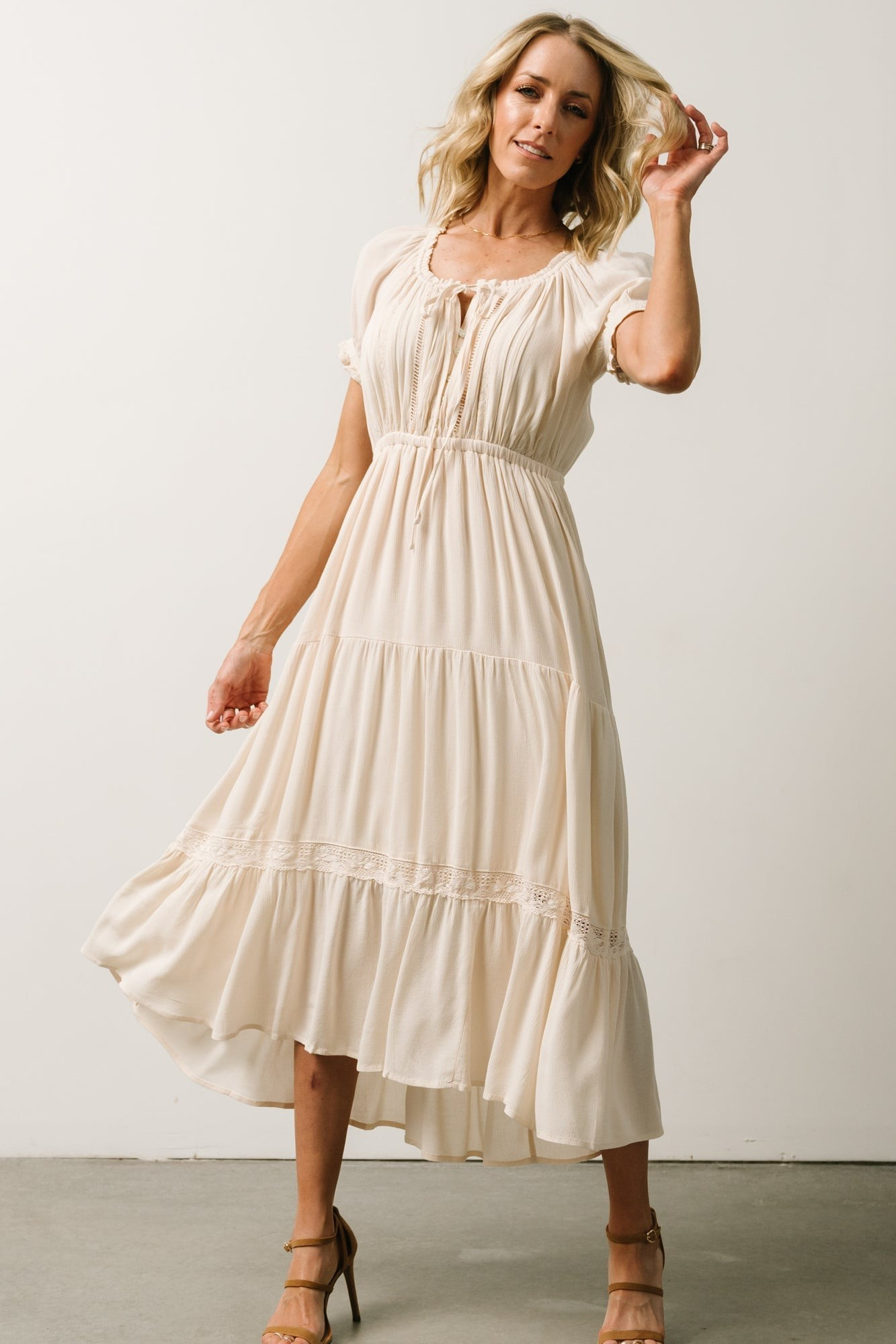 Greer Pintucked Midi Dress | Baltic Born