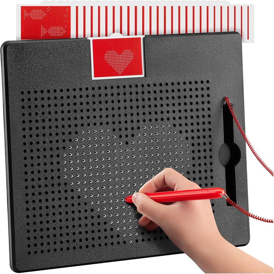Large Magnetic Drawing Board for Kids & Toddlers with Beads and Stylus Pen | Amazon (US)