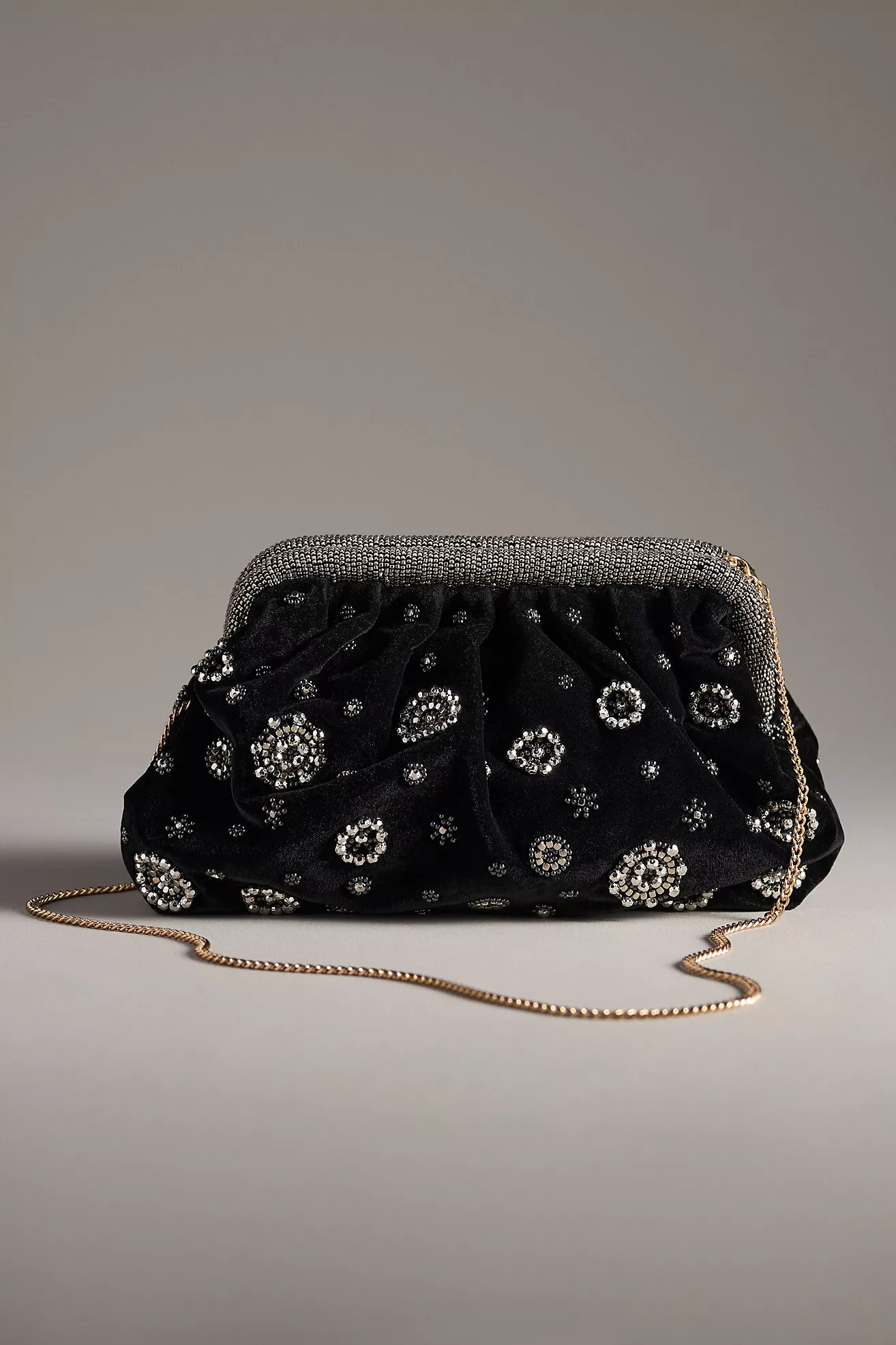 Studded Embellished Velvet Clutch | Anthropologie (US)
