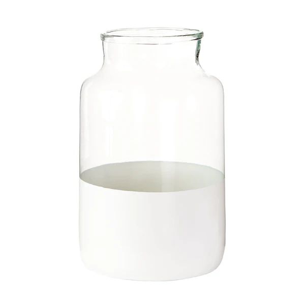 Large White Colorblock Vase | Caitlin Wilson Design