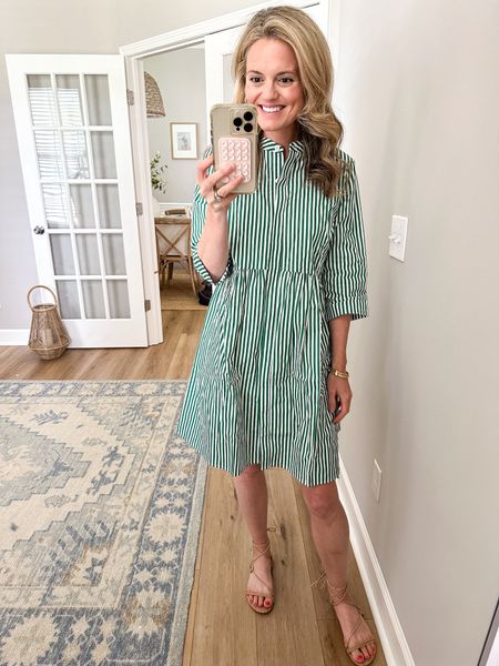 This striped dress is perfect for the office and work! Wearing the size small. It comes in more color options  

#LTKFindsUnder50 #LTKShoeCrush #LTKWorkwear