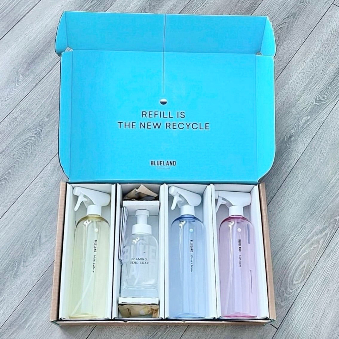 Going eco has never been easier! 

Im a huge fan of @blueland products and I use them daily. The clean essentials kit is a great place to start if you’re looking for eco friendly household products. 

It comes with four products: 
Foaming Hand Soap 1 reusable 9oz glass Forever Bottle
1 Foaming Hand Soap tablet 

Bathroom Cleaner 1 reusable 24oz Forever Bottle
1 Bathroom tablet 

Glass + Mirror Cleaner 1 reusable 24oz Forever Bottle
1 Glass + Mirror tablet 

Multi-Surface Cleaner 1 reusable 24oz Forever Bottle1 Multi-Surface tablet

Free shipping on $50+ orders 

#LTKFindsUnder50 #LTKHome #LTKFindsUnder100
