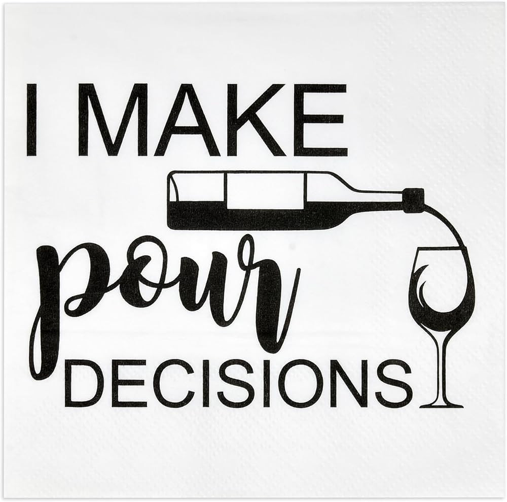 Gift Boutique 100 I Make Pour Choices Cocktail Beverage & Disposable Funny Paper Napkin Dessert N... | Amazon (US)