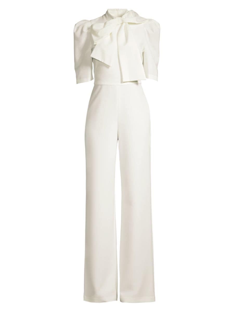 Ara Bow Puff-Sleeve Jumpsuit | Saks Fifth Avenue
