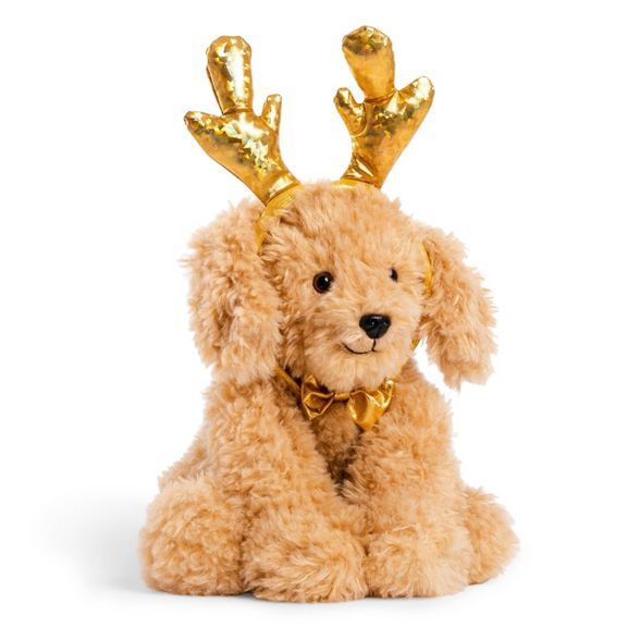 FAO Schwarz Cheers 4 Antlers Golden Mutt 12&#34; Stuffed Animal with Removeable Wear-and-Share Ea... | Target