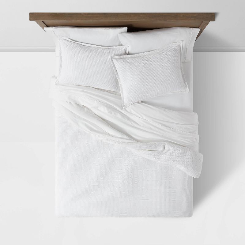 Washed Waffle Weave Duvet Cover & Sham Set - Threshold™ | Target