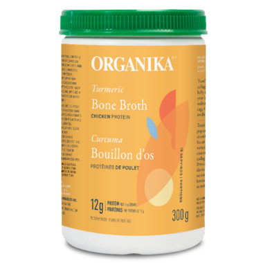 Organika Chicken Bone Broth Protein Powder Turmeric | Well.ca