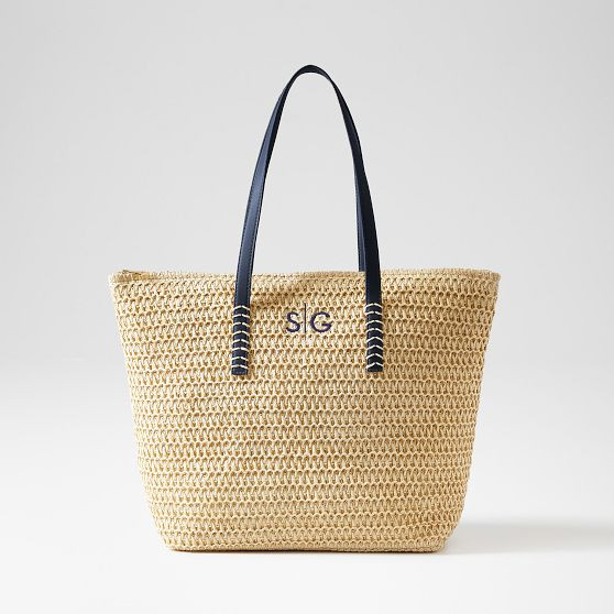 Stinson Straw Zip-Top Tote | Mark and Graham